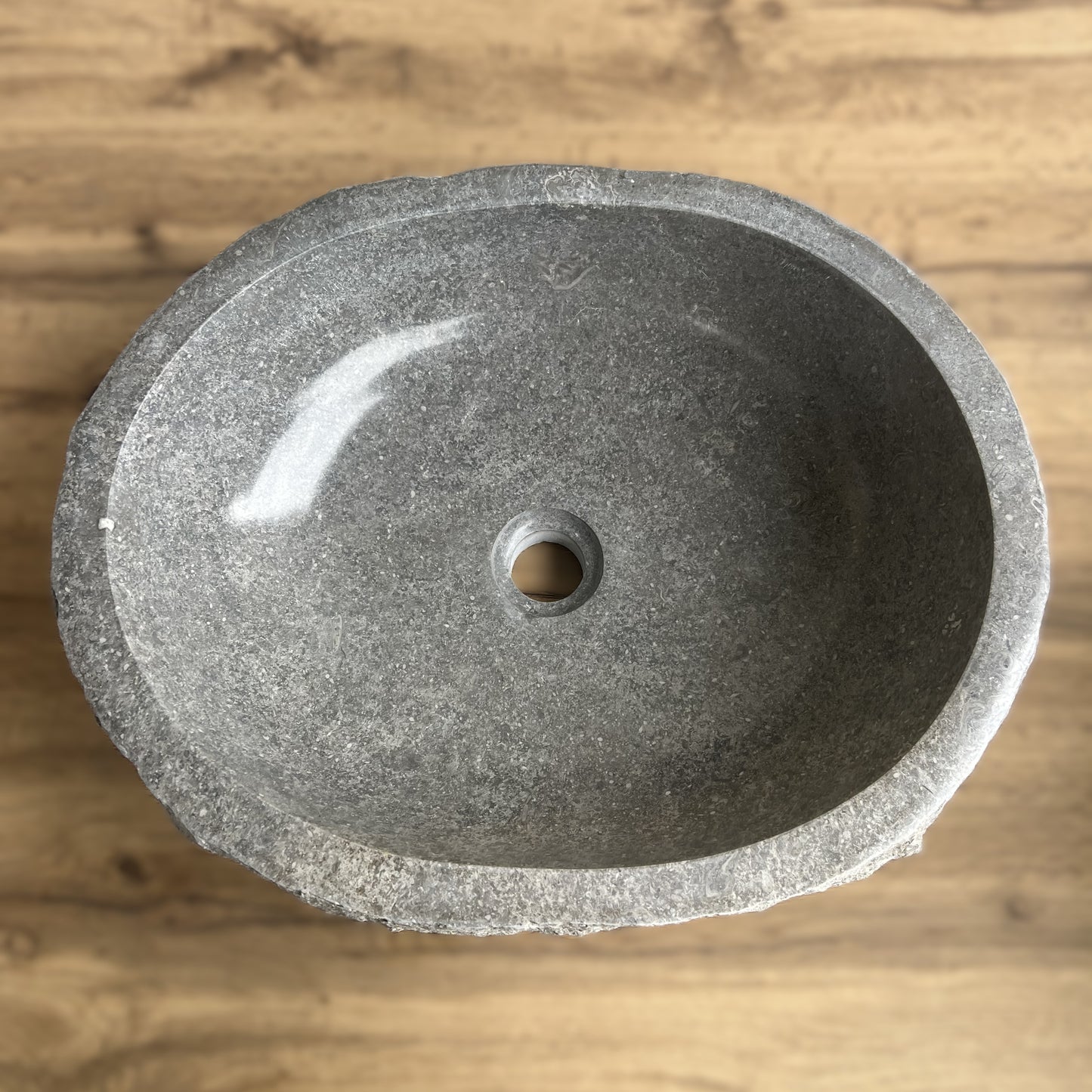 Pilko marmuro praustuvas SANTORINI GRAY M NR. 30