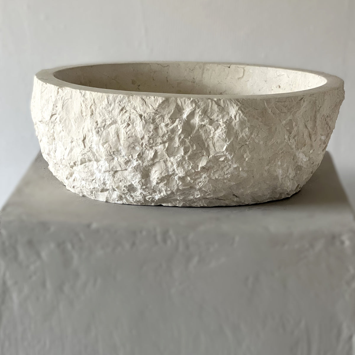 Kreminio marmuro praustuvas SANTORINI CREAM S Nr. 059