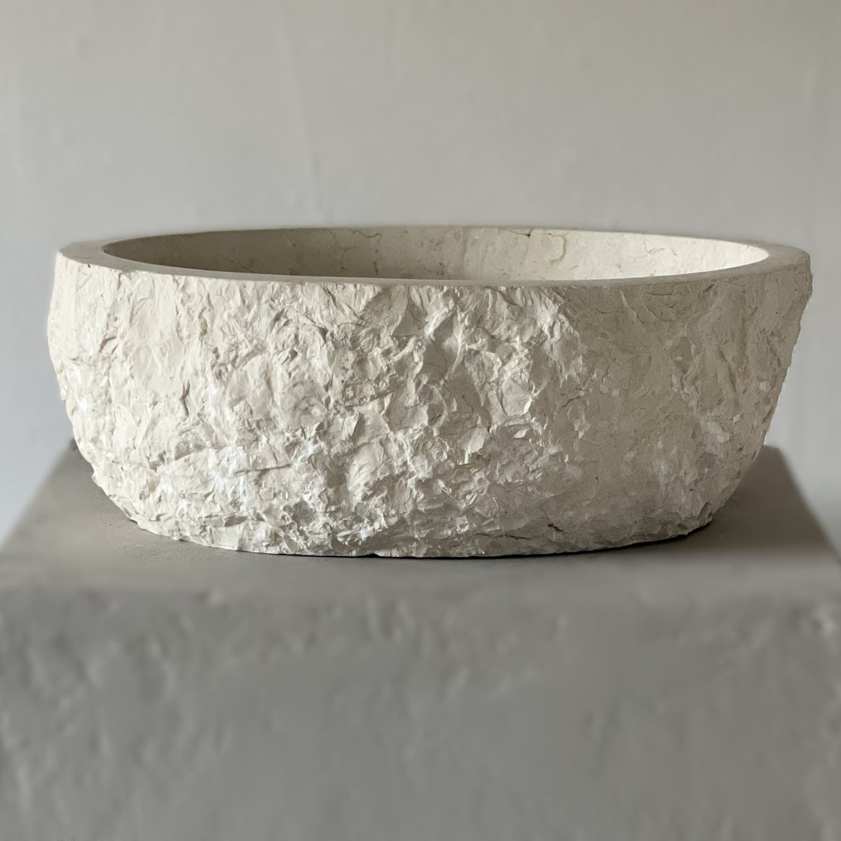 Kreminio marmuro praustuvas SANTORINI CREAM S Nr. 059