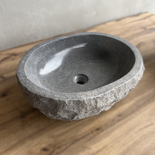 Pilko marmuro praustuvas SANTORINI GRAY M NR. 30